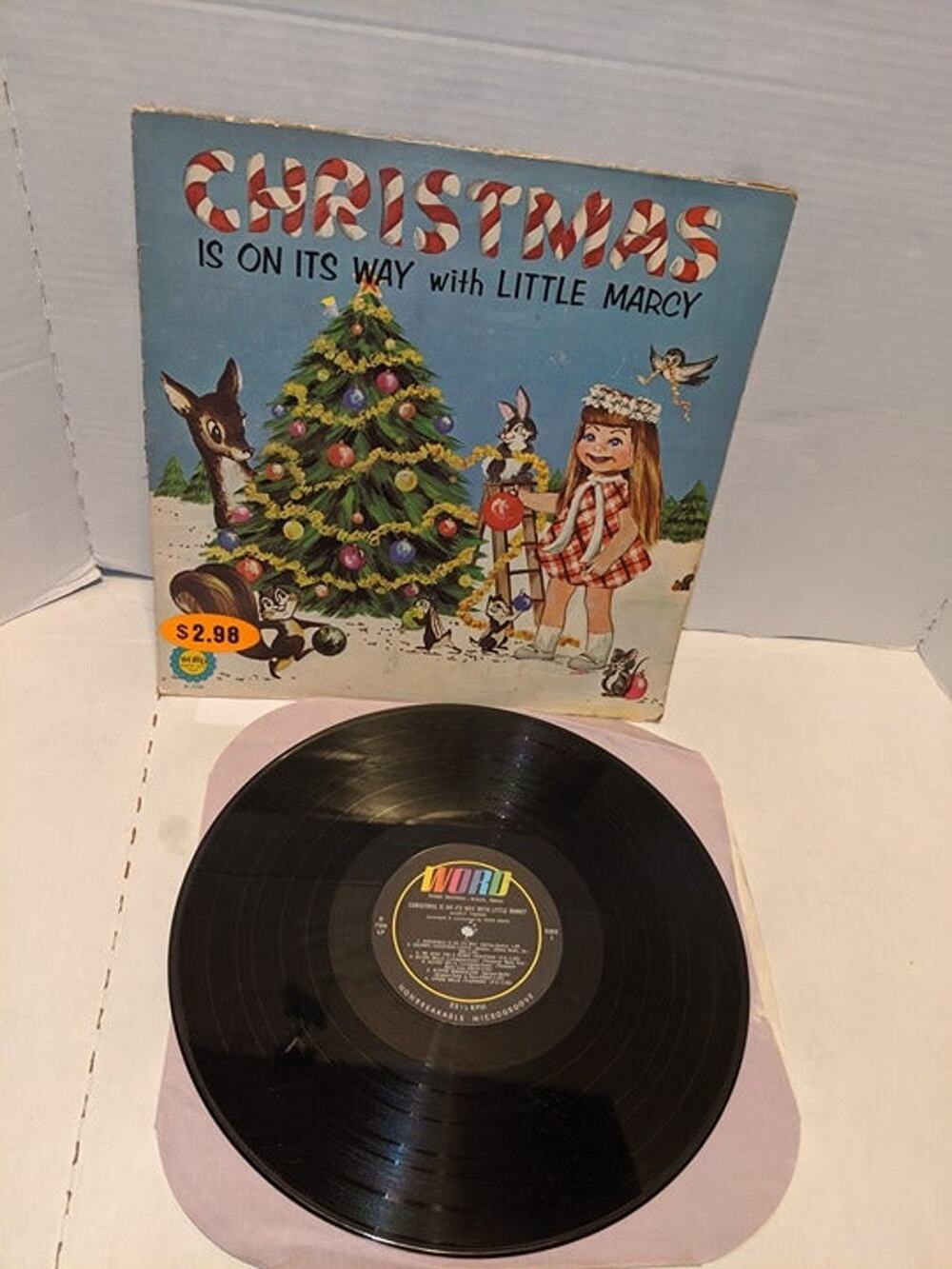 Vintage 1969 Christmas Is On It's Way with Little Marcy Vinyl Record Album Rare